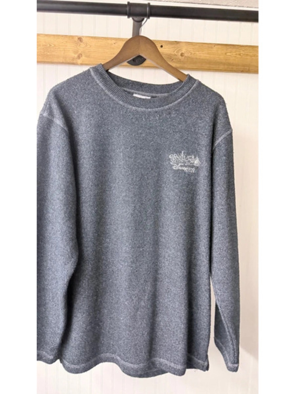 Vintage Disneyland Resort crewneck sweater castle logo gray resort Lagen look xl